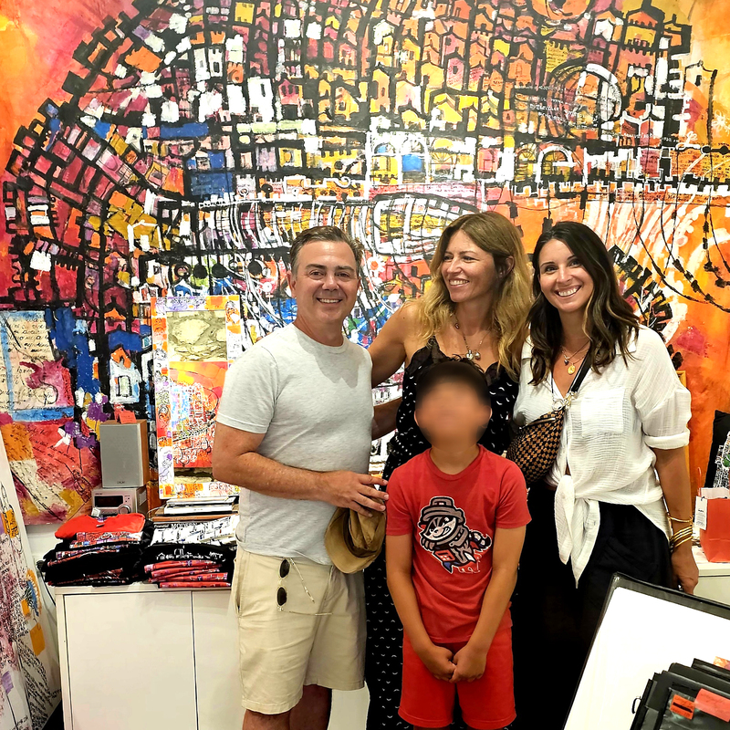 Joe Lo Truglio visiting Romana Art Gallery, 2024.

